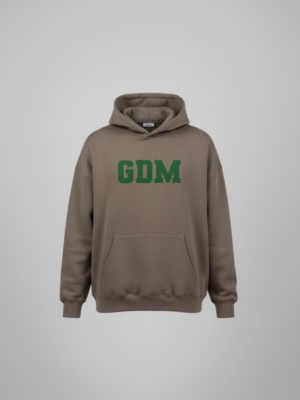 Dark Brown and Green Hoodie