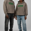 Dark Brown and Green Hoodie