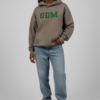 Dark Brown and Green Hoodie