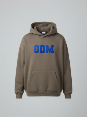 Dark Brown and Blue Hoodie
