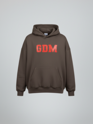 Dark Brown and Red Hoodie