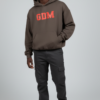 Dark Brown and Red Hoodie