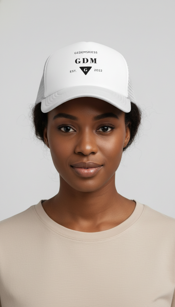 gdm_white_est_2 White Logo Cap v4