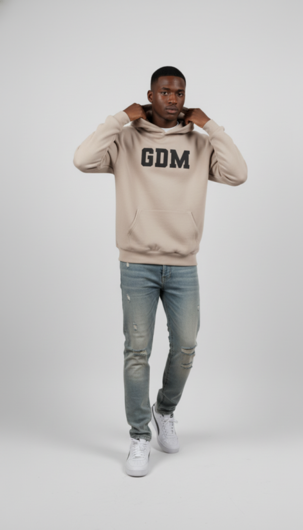 light_brown_black_3 Light Brown and Black Hoodie