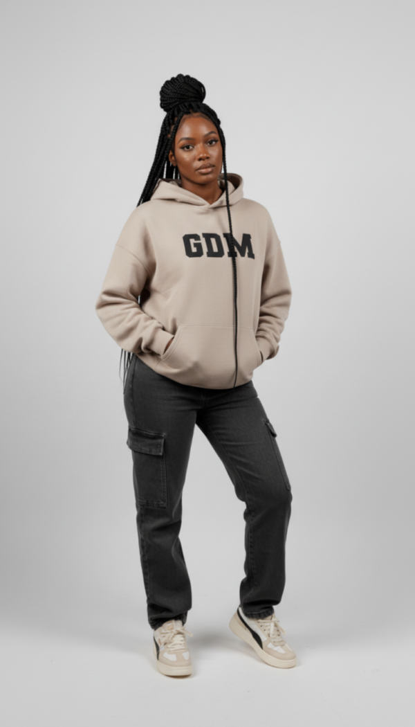 light_brown_black_4 Light Brown and Black Hoodie